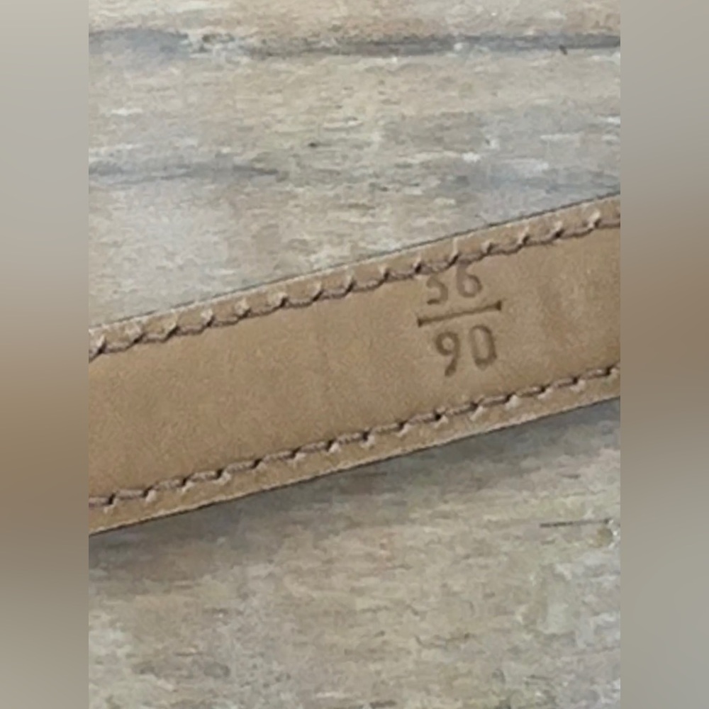 Vintage Prada metal hardware round loop snakeskin thin leather belt - Picture 10 of 17